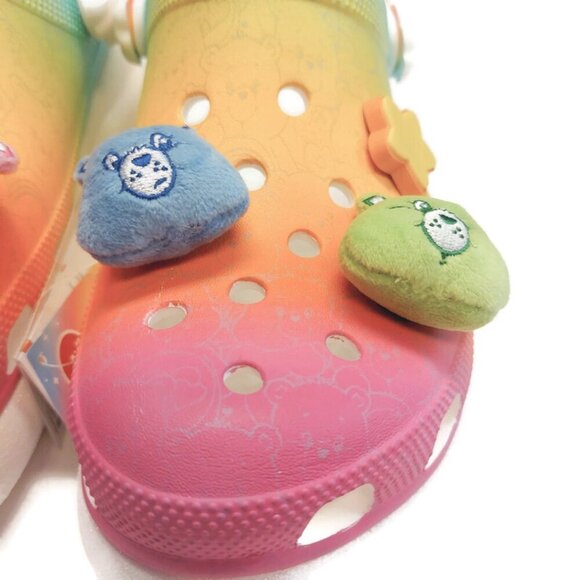 CROCS Care Bears Crush Slip On Clogs Mens Size 11 Womens 13 Shoes Rainbow White - Picture 4 of 11